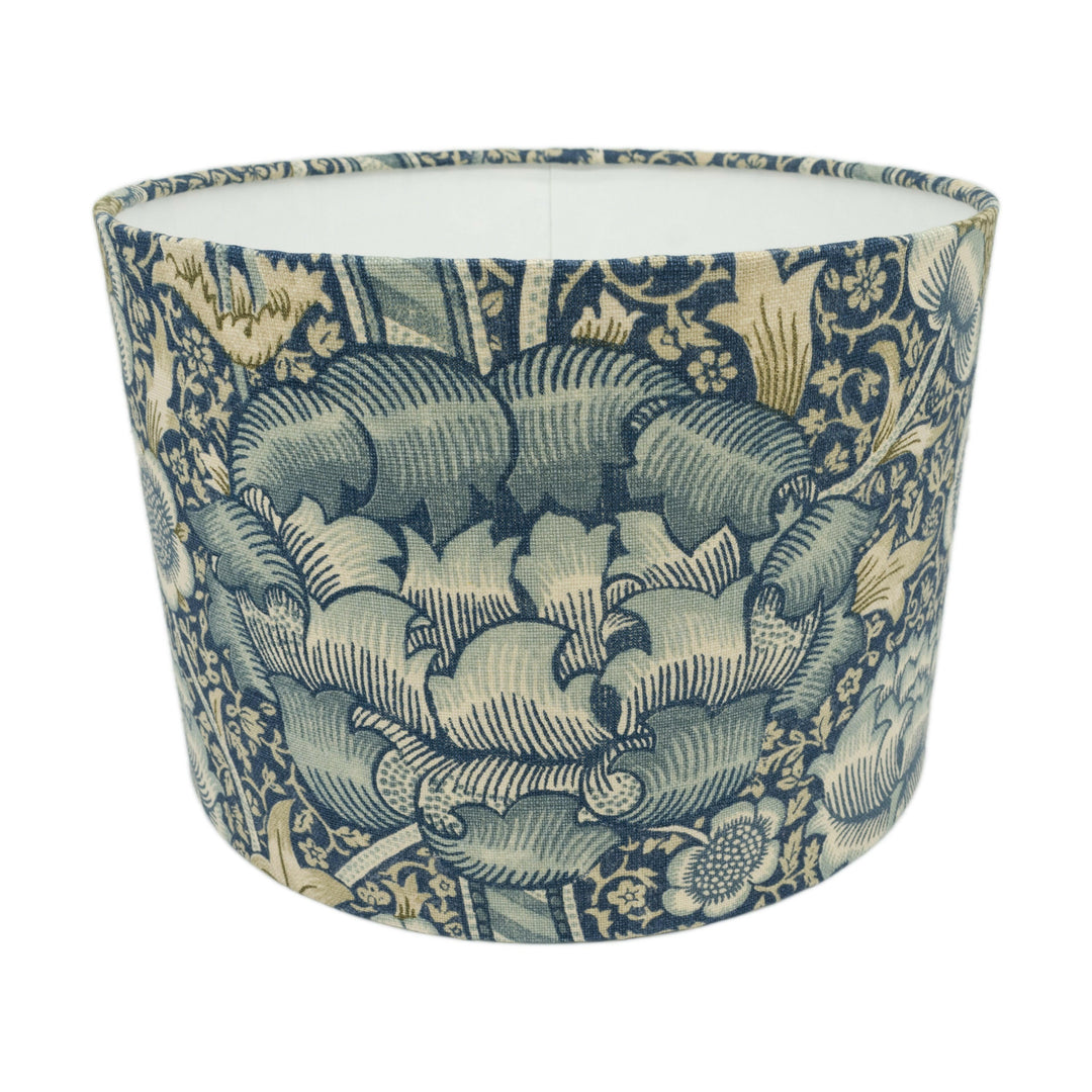 William Morris - Wandle - Blue / Stone - Lampshade - Ceiling Light -  Classic English Designer Florals - Handmade Home Décor.
