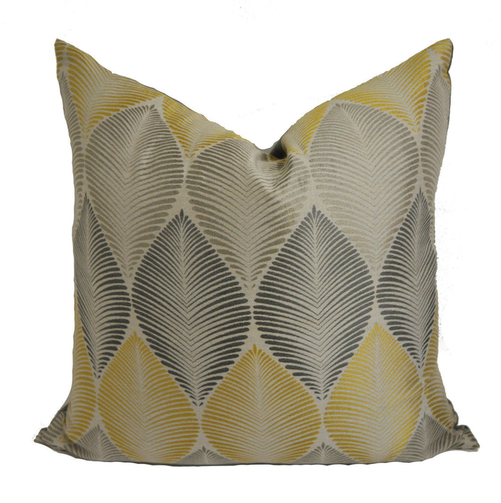 Osborne and Little - Leaf Fall - Primrose / Silver / Quartz / Slate - Stunning Designer Cushion Cover Pillow Throw.