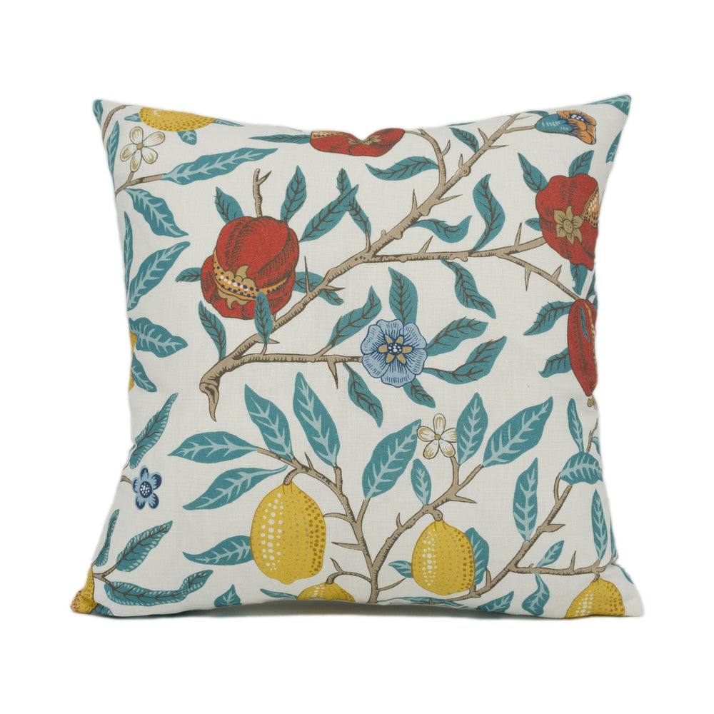Sanderson Archive - Fruit - Paradise Blue - Classic William Morris Design Cushion Cover - Handmade Throw Pillow - Designer Home Décor.