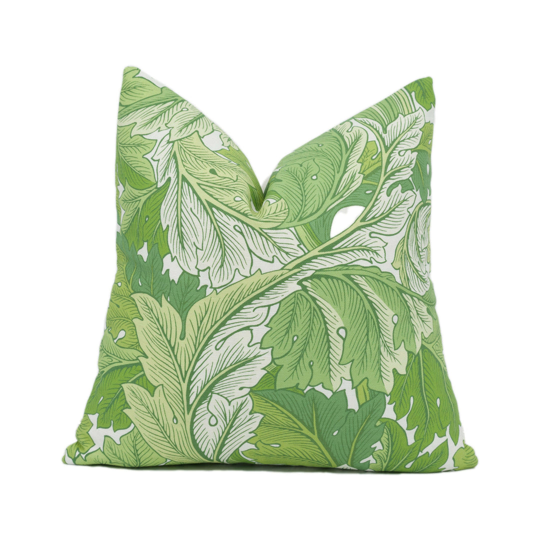 William Morris - Acanthus - Leaf Green - Classic Scrolling Leaf Cushion Cover - Handmade Throw Pillow - Designer Home Décor.