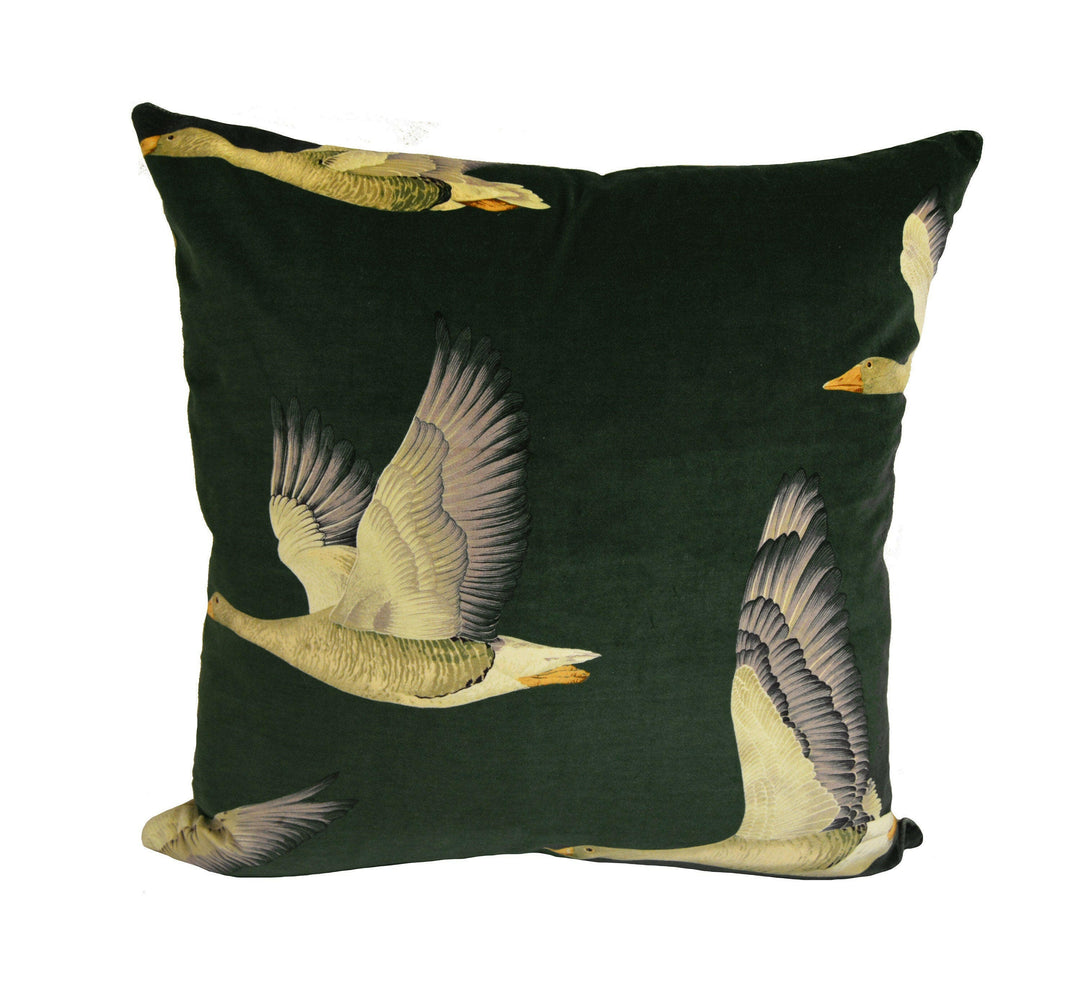 Sanderson - Elysian Geese - Forest / Fig - Cushion Cover Throw Pillow Designer Home Decor Scatter Cushion.