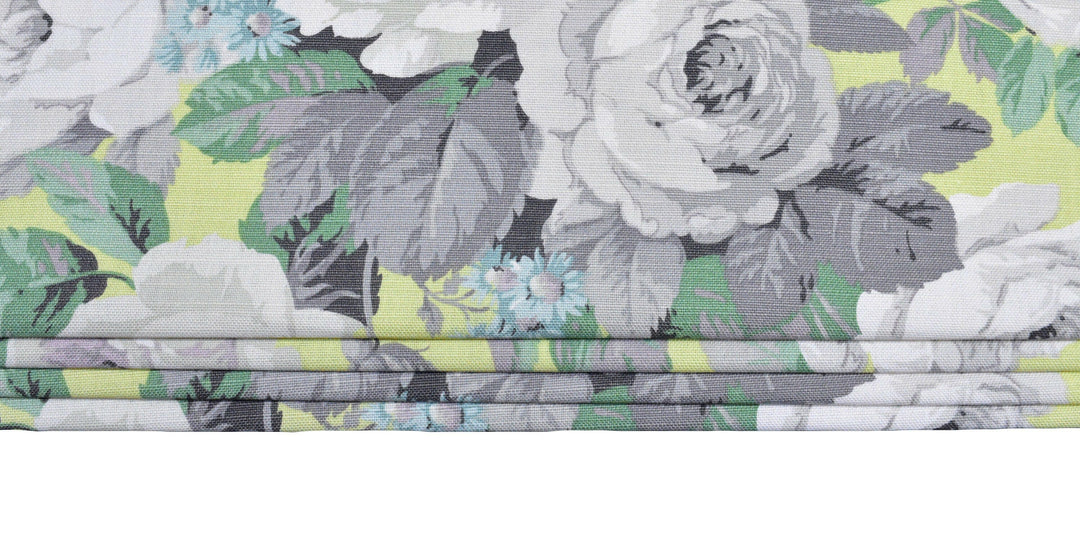 Sanderson - Chelsea - Linden / Silver - Made To Measure Professionally Made Roman Blind.