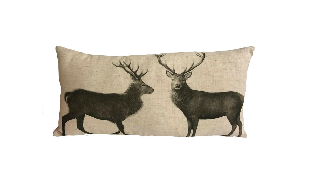 Sanderson - Evesham Deer - Linen / Chalk - Cushion Cover Throw Pillow Designer Home Decor.