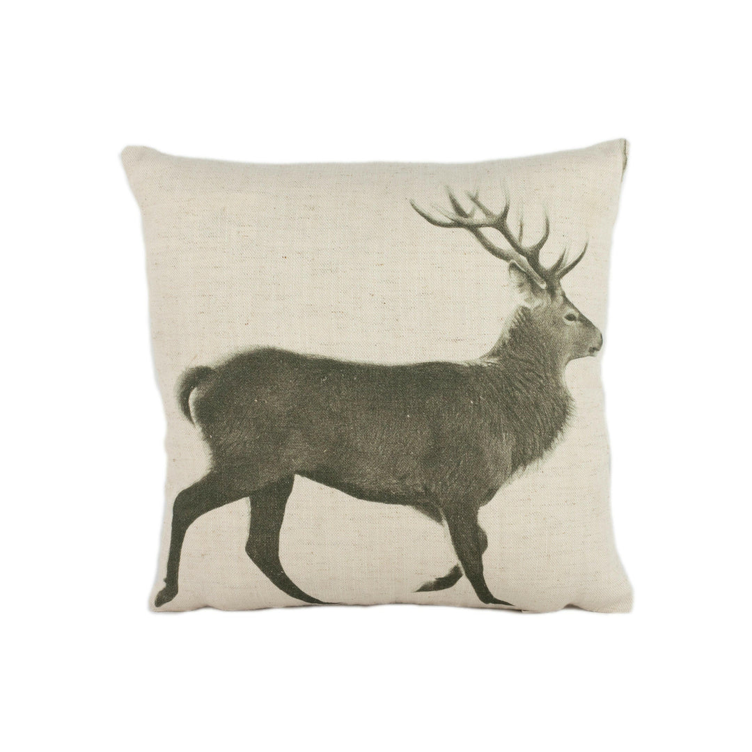 Sanderson - Evesham Deer - Linen / Chalk - Cushion Cover Throw Pillow Designer Home Decor.