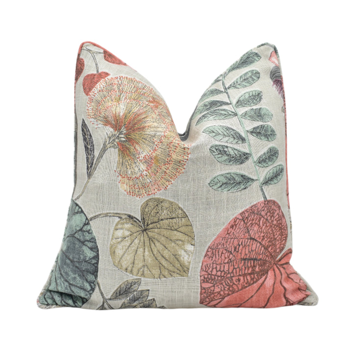 Harlequin – Dardanella – Amber / Mint – Cushion Cover – Luxe Botanical Linen