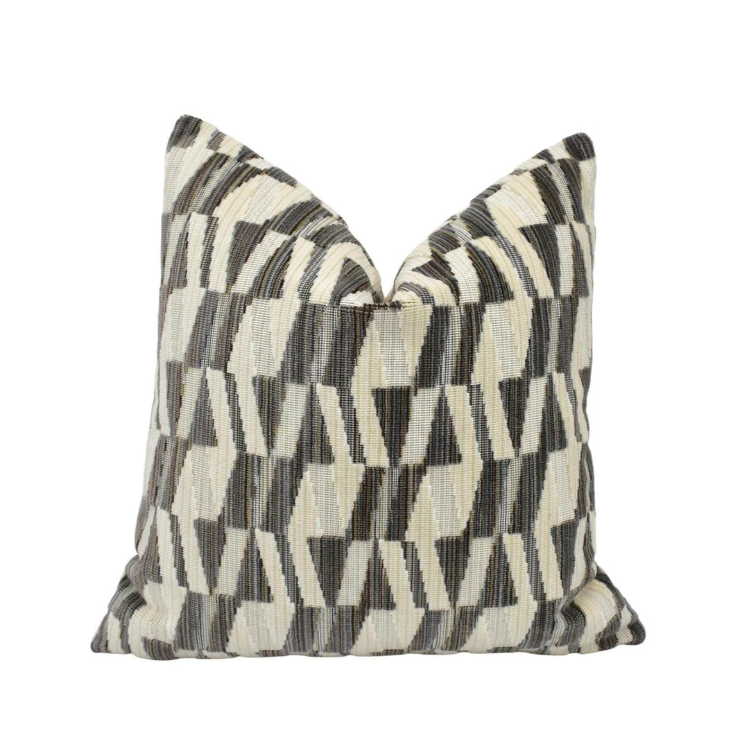Thibaut - Bossa Nova Velvet - Charcoal - Ultra Luxurious Geometric Épinglé Velvet Designer  Cushion Cover - Luxury Throw Pillow - Handmade.