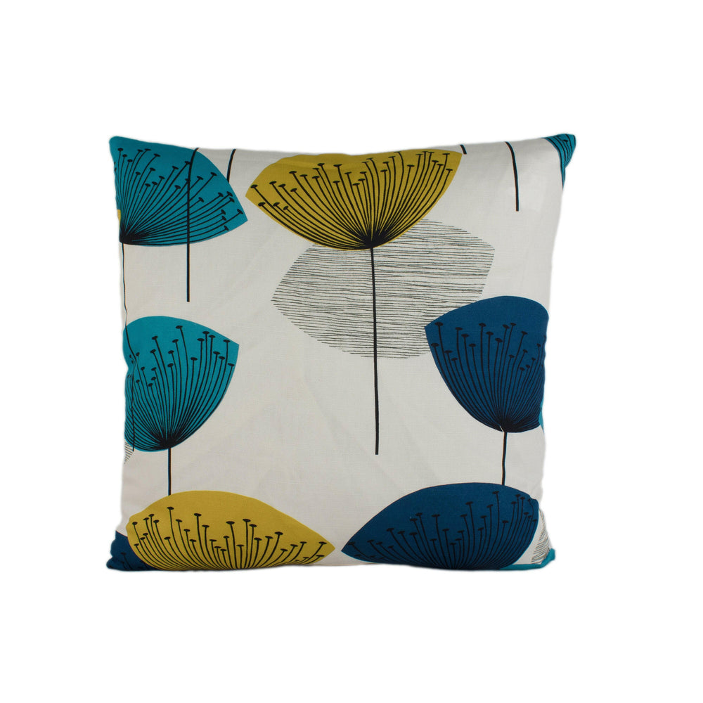 Sanderson - Dandelion Clocks - Teal -  Cushion Cover Throw Pillow Designer Home Decor.