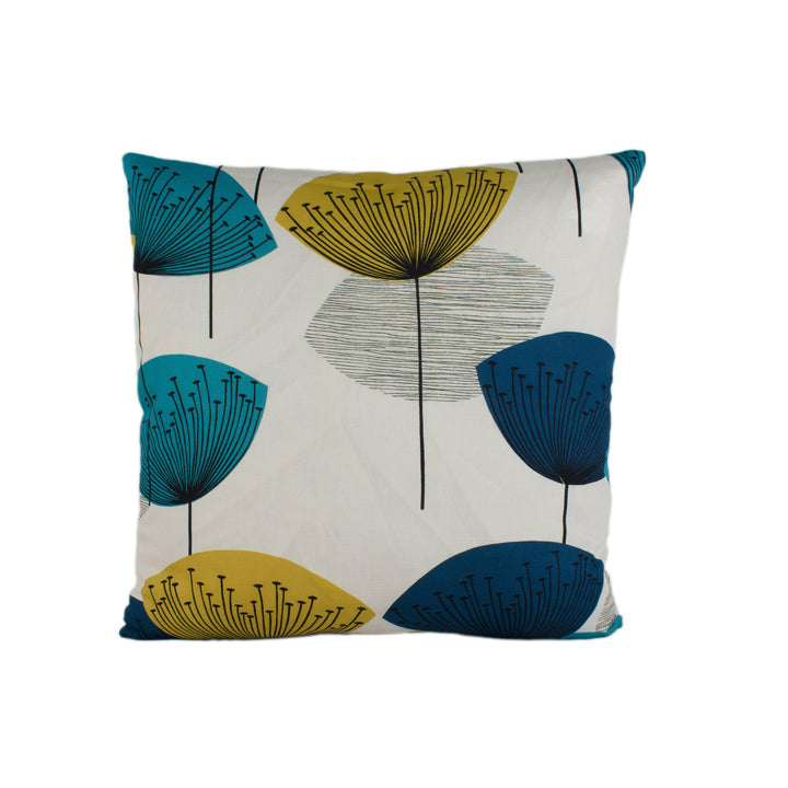 Sanderson - Dandelion Clocks - Teal -  Cushion Cover Throw Pillow Designer Home Decor.