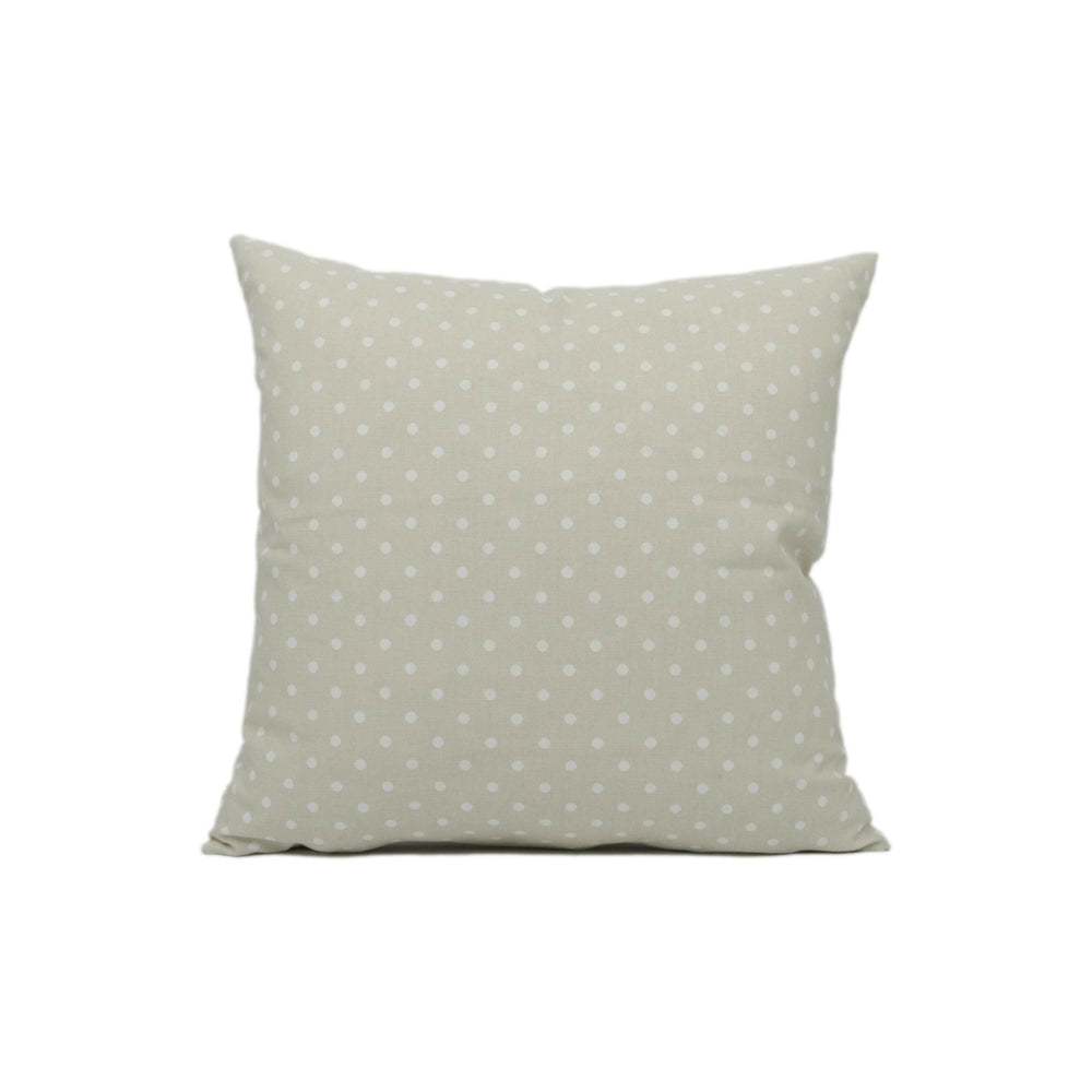 Prestigious Textiles - Nancy - Linen - Neutral Beige Polka Dot Cushion Cover - Handmade Throw Pillow - Designer Home Décor.