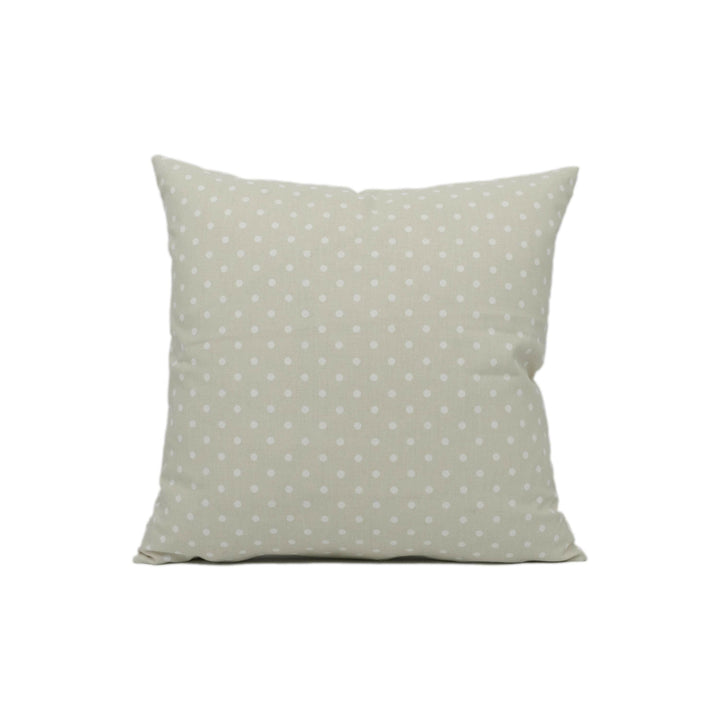 Prestigious Textiles - Nancy - Linen - Neutral Beige Polka Dot Cushion Cover - Handmade Throw Pillow - Designer Home Décor.