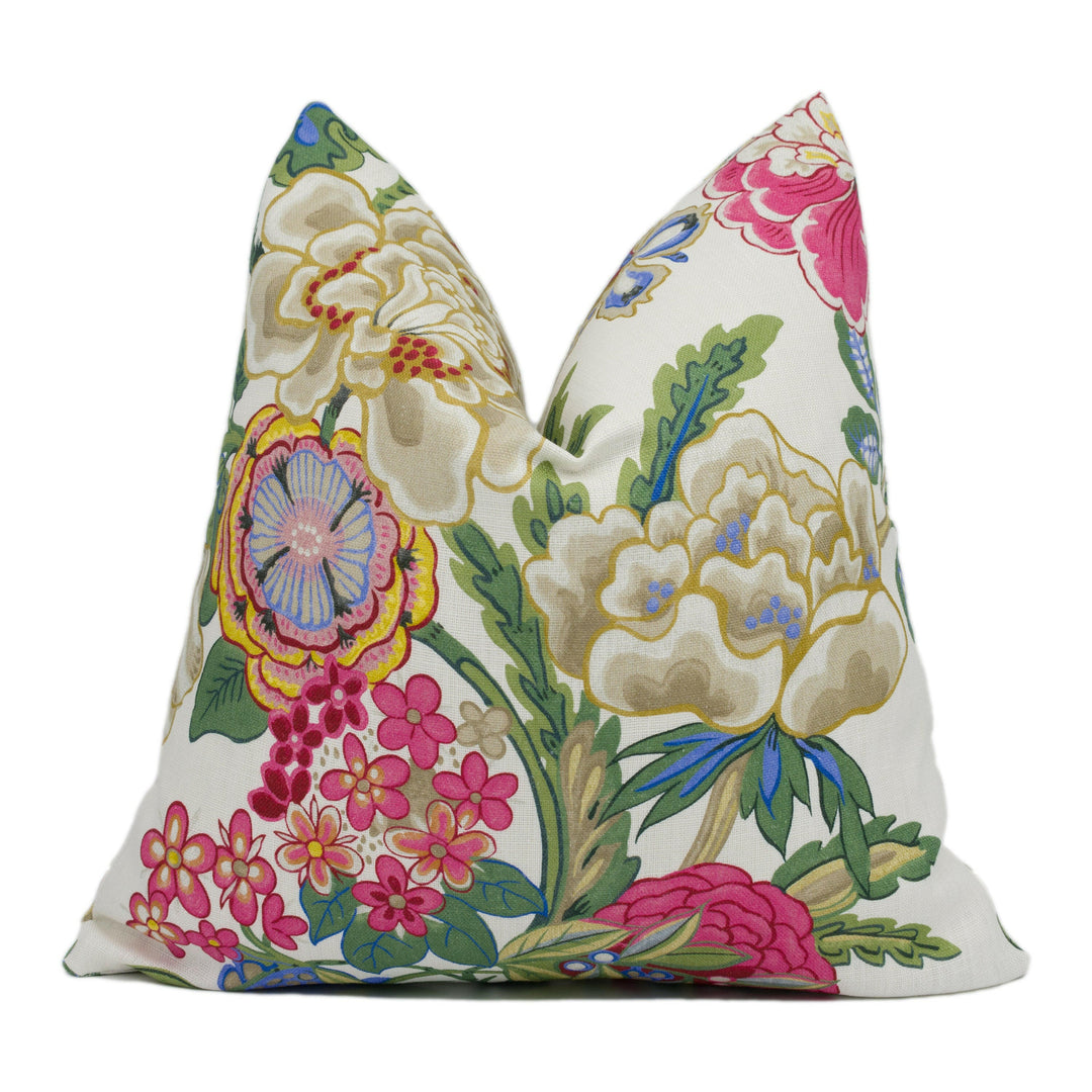 Sanderson - Emperor Peony - Lotus Pink - Chinese Inspired Classic Floral Cushion Cover - Handmade Throw Pillow - Designer Home Décor.