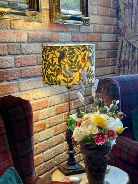William Morris - Kelmscott Tree - Forest/Gold Lampshade Stunning Handmade.