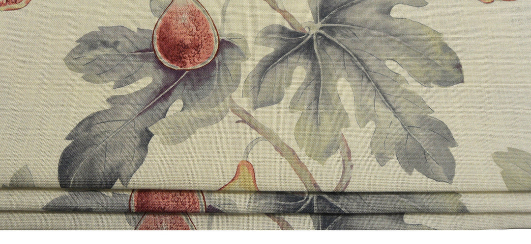 Sanderson - Harvest Fig - Chalk and Orchid - Professionally Made Roman Blind Made to Measure.