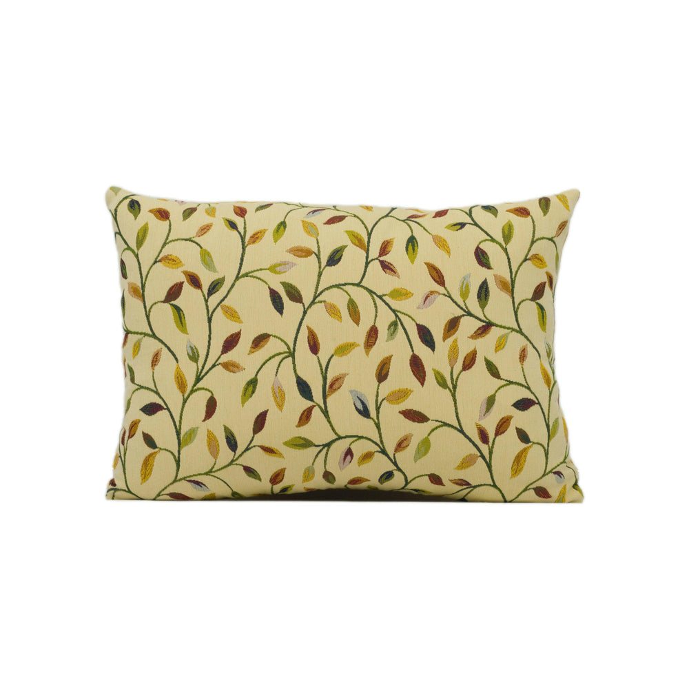 Voyage - Cervino - Col / Multi - Fine Leafy Scrolling Vine Cushion Cover - Handmade Throw Pillow - Designer Home Décor.