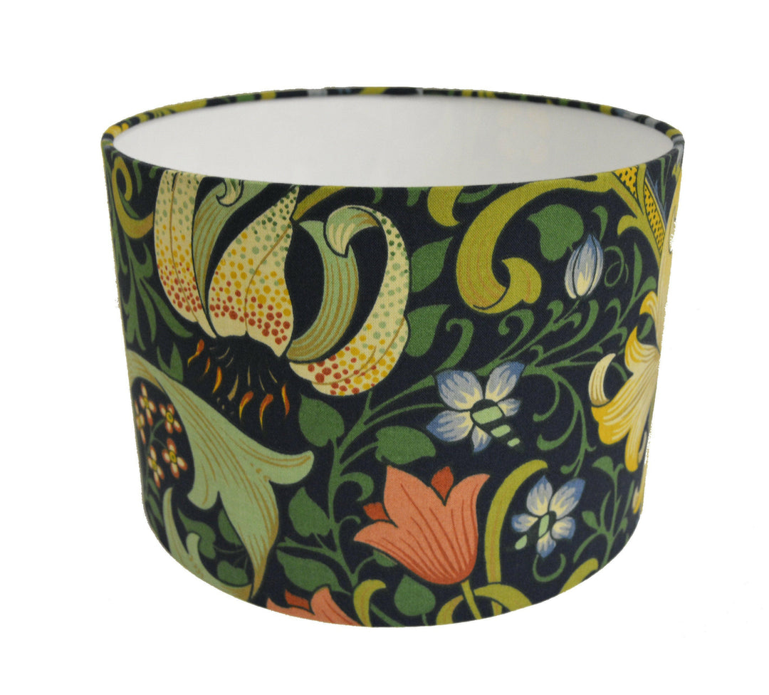 William Morris - Golden Lily - Midnight / Green - Lampshade Stunning Handmade.