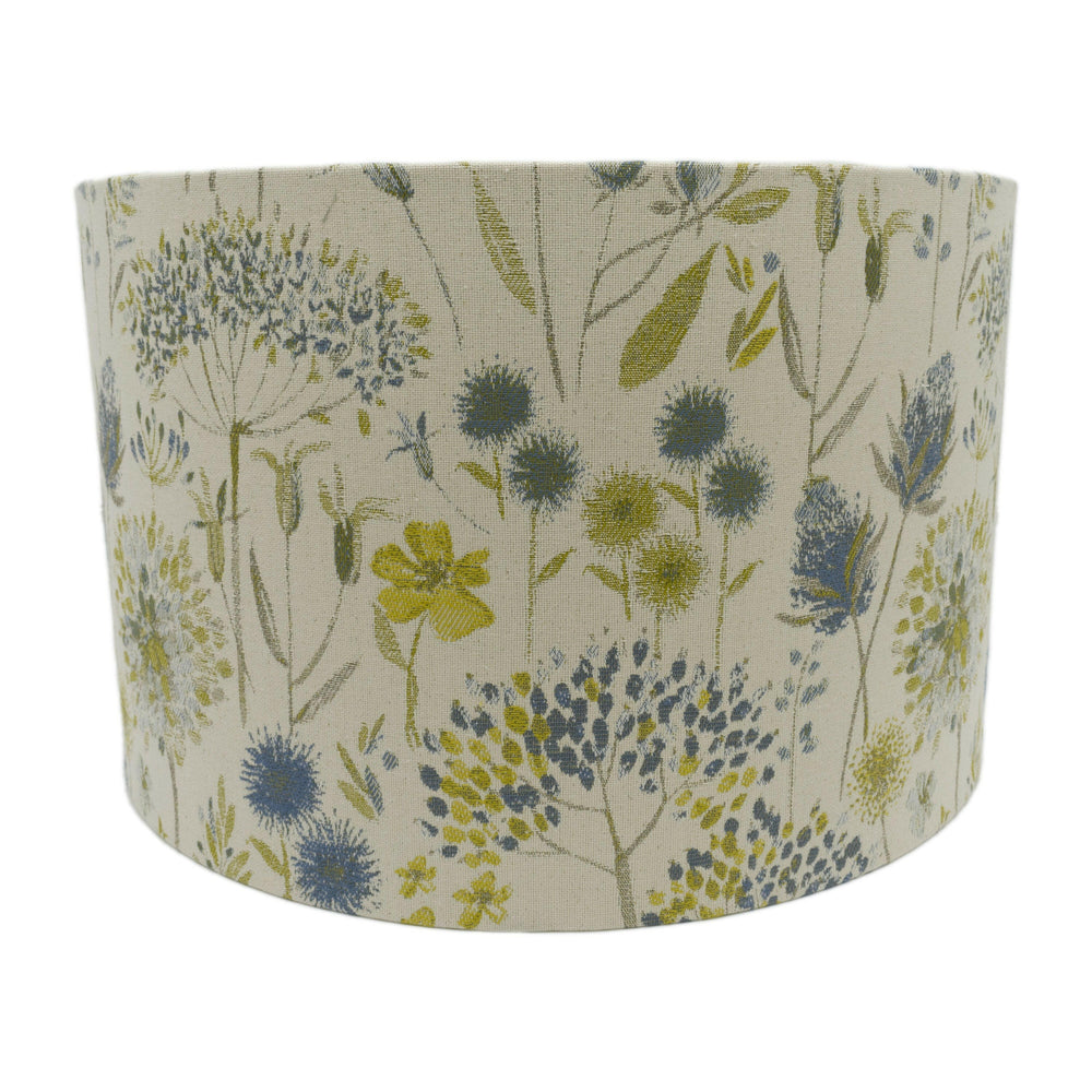 Voyage - Flora - Cream Duck Egg - Lampshade - Ceiling Light - Bright Airy Meadow Flowers - Handmade Designer Home Décor.