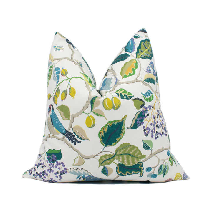 Sanderson - Birds & Berries - Southwold Blue - Stunning Handmade Cushion Cover Throw Pillow Designer Home Décor.