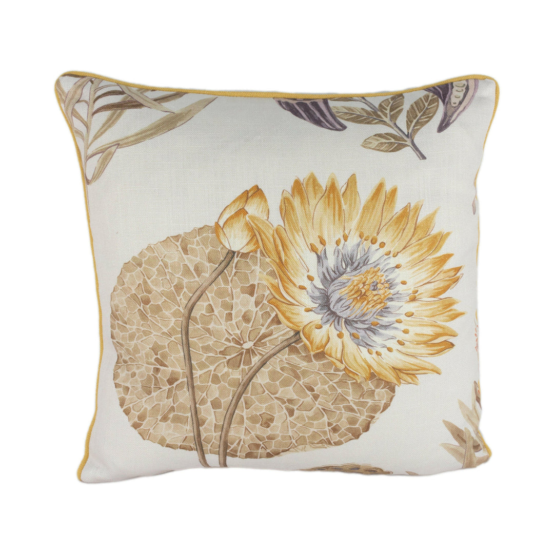 Sanderson - Lily Bank - Sepia / Multi - Cushion Cover Throw Pillow Designer Home Decor.