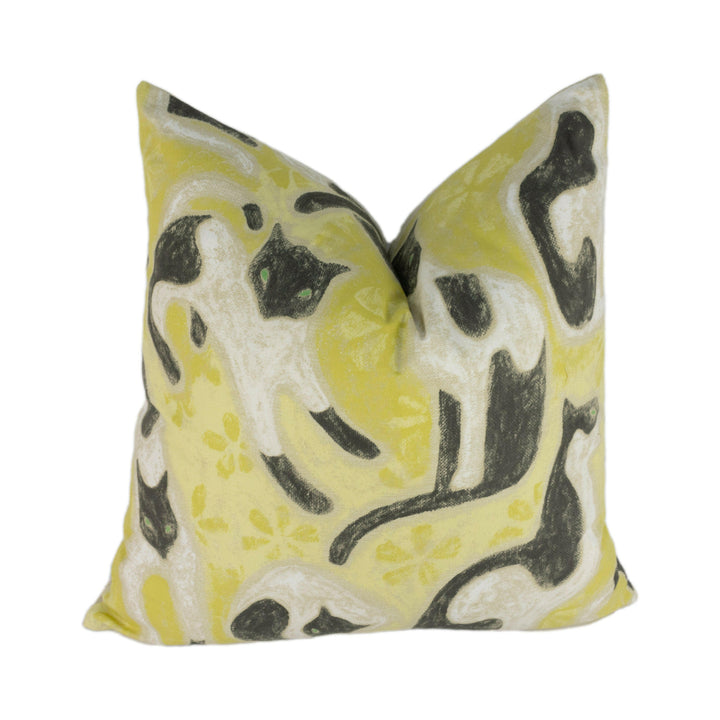 Sanderson - Omega Cats - Celadon - Cushion Cover Throw Pillow Designer Home Decor.