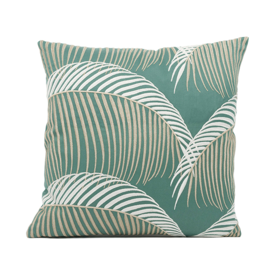 Sanderson - Manila Embroidery - Eucalyptus - Handmade Cushion Cover Stunning Throw Pillow Designer Home Decor.