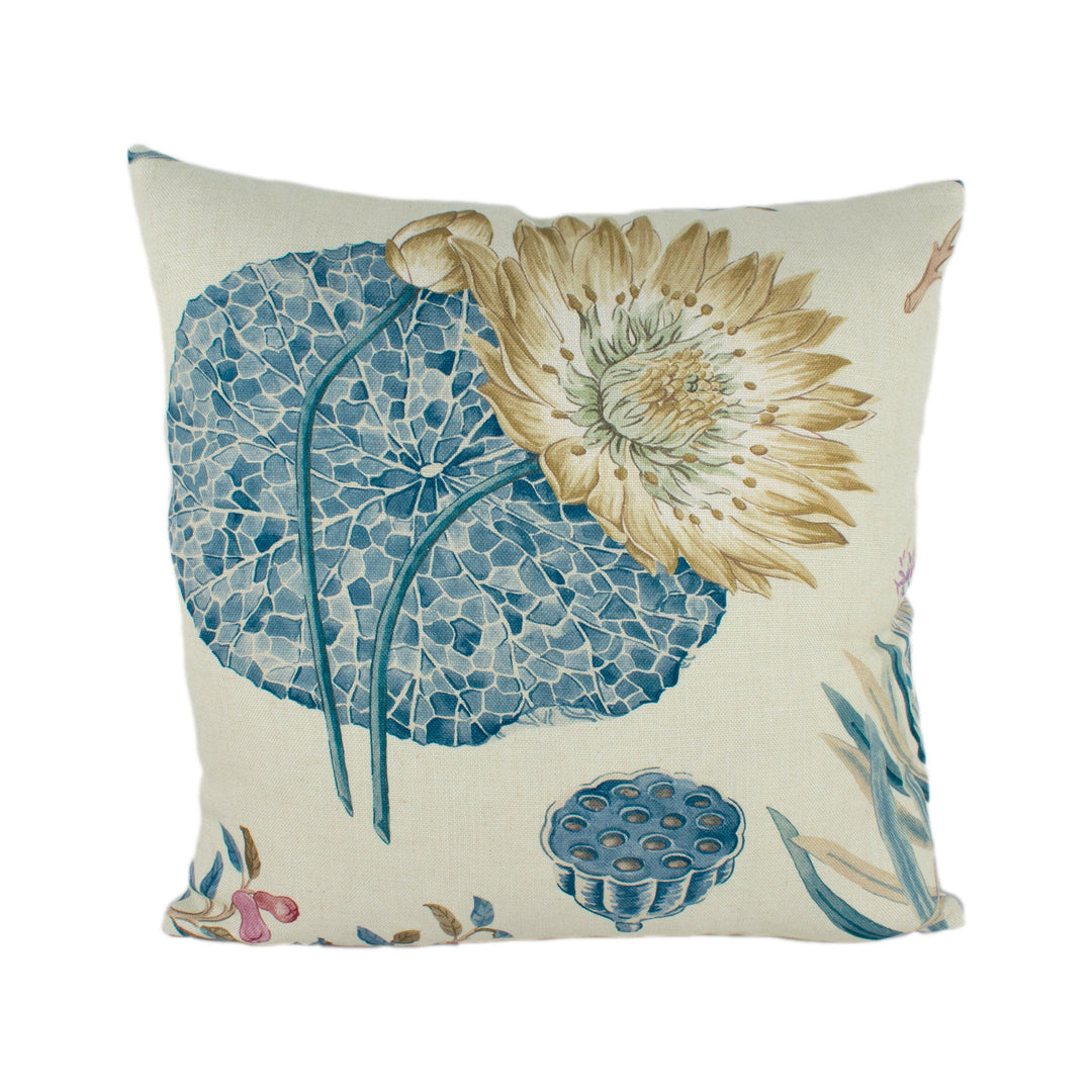 Sanderson - Lily Bank - Ruby / Indigo - Cushion Cover Throw Pillow Designer Home Decor.