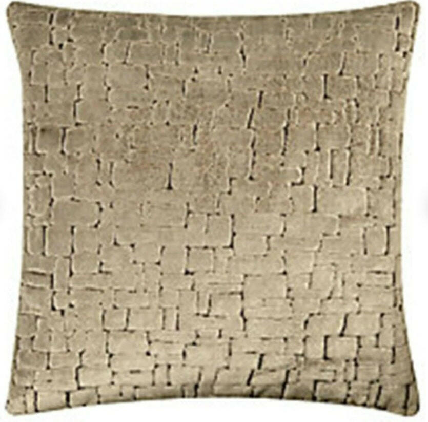 Harlequin - Ascent - Camel and Dark Neutral - Stunning Cut Velvet Cushion Cover Throw Pillow Designer Home Decor.