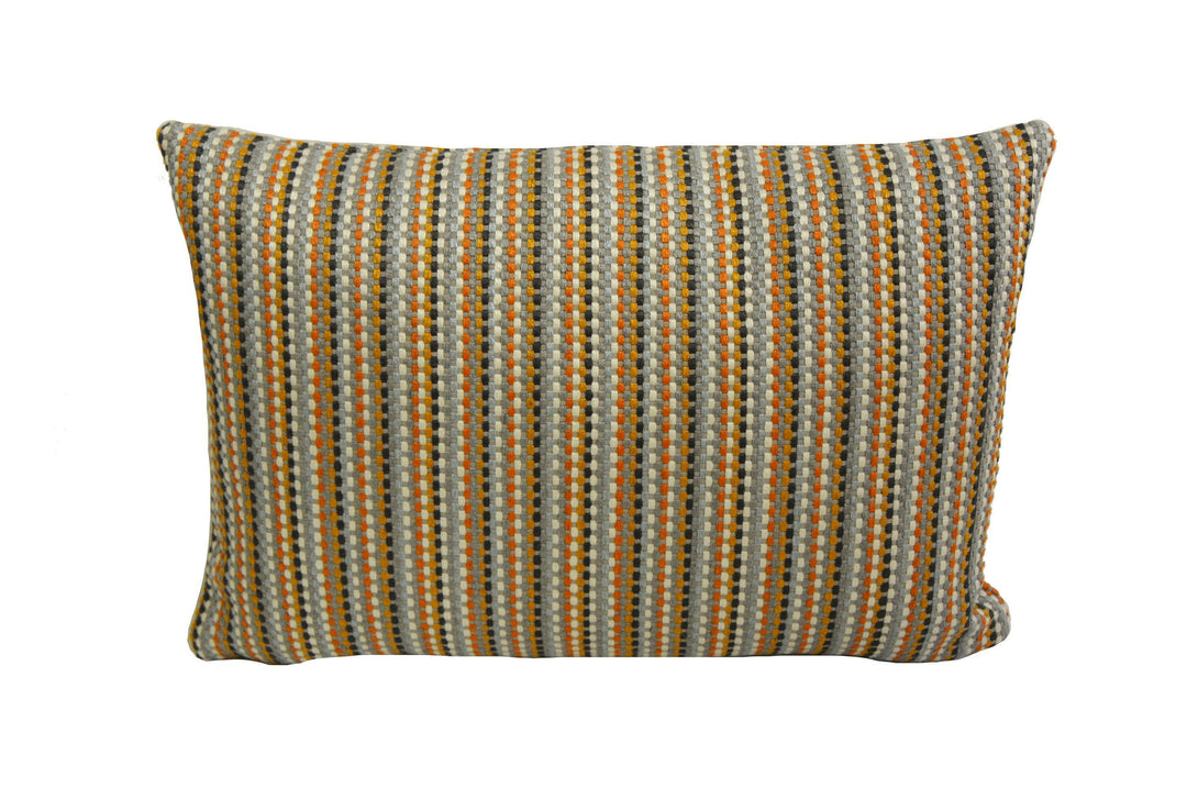 Romo - Ditton - Henna - Playful Striped Weave Designer Cushion Cover - Handmade Throw Pillow - Luxury Home Decor.
