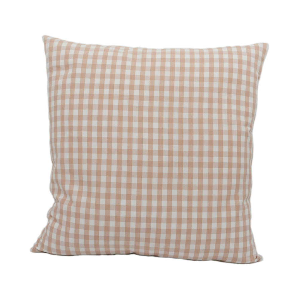 Romo - Elmer - Rose Quartz - Cute Simple Pink Check Designer Cushion Cover - Handmade Throw Pillow - Luxury Home Decor.