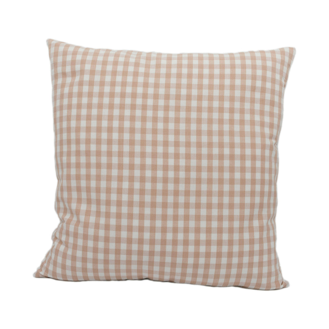 Romo - Elmer - Rose Quartz - Cute Simple Pink Check Designer Cushion Cover - Handmade Throw Pillow - Luxury Home Decor.