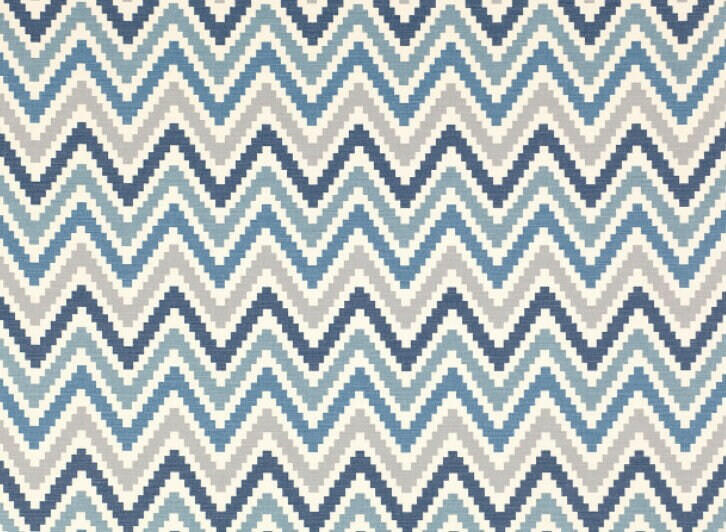 Romo - Scala - Oxford Blue - Contemporary Chevron Stripe Designer Cushion Cover - Handmade Throw Pillow - Luxury Home Decor.