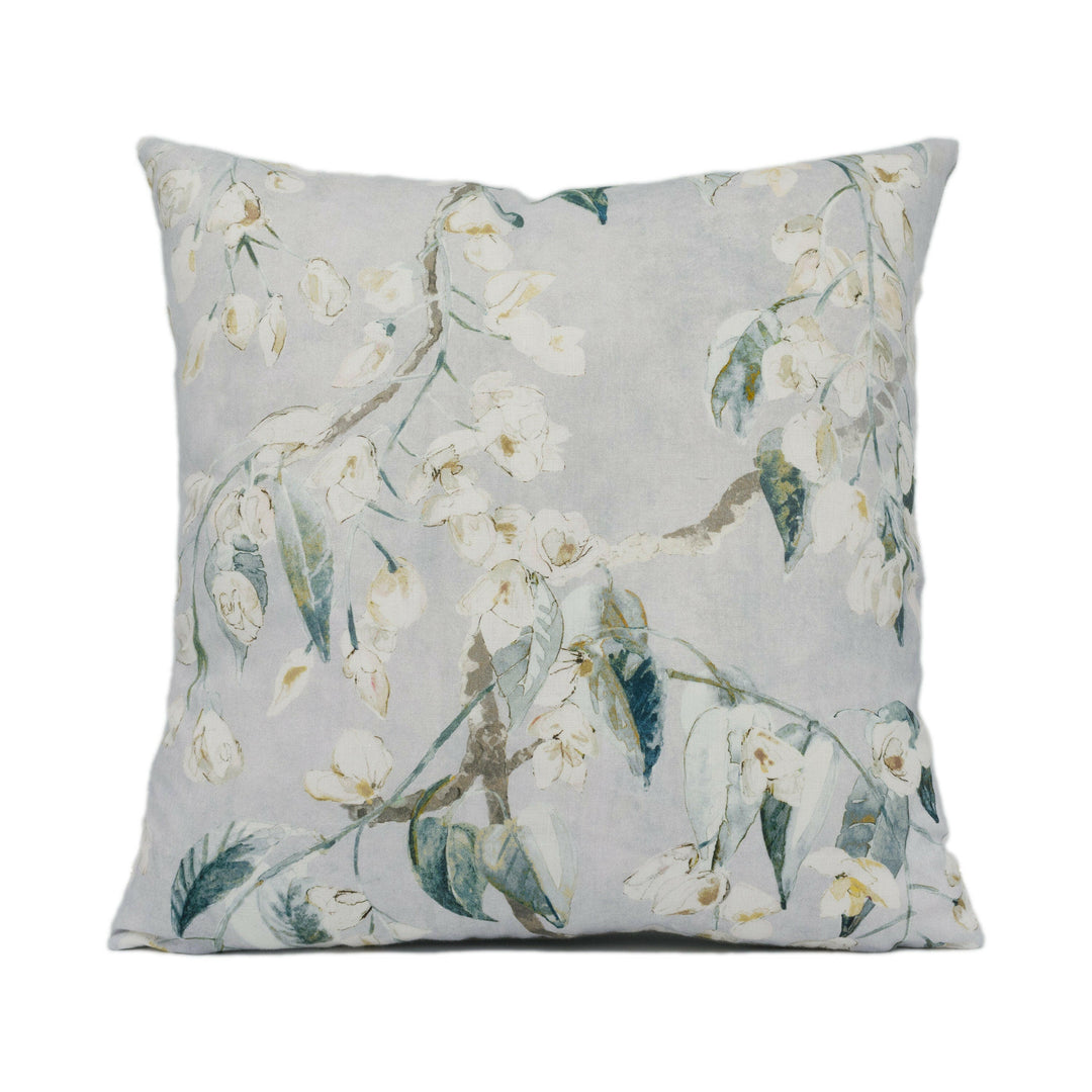 Romo - Wisteria - Eucalyptus - Gentle Watercolour Floral Cushion Cover - Handmade Throw Pillow - Designer Home Décor.
