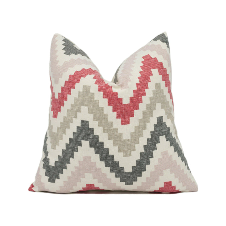 Romo - Scala - Rose Quartz - Contemporary Chevron Stripe Designer Cushion Cover - Handmade Throw Pillow - Luxury Home Décor.