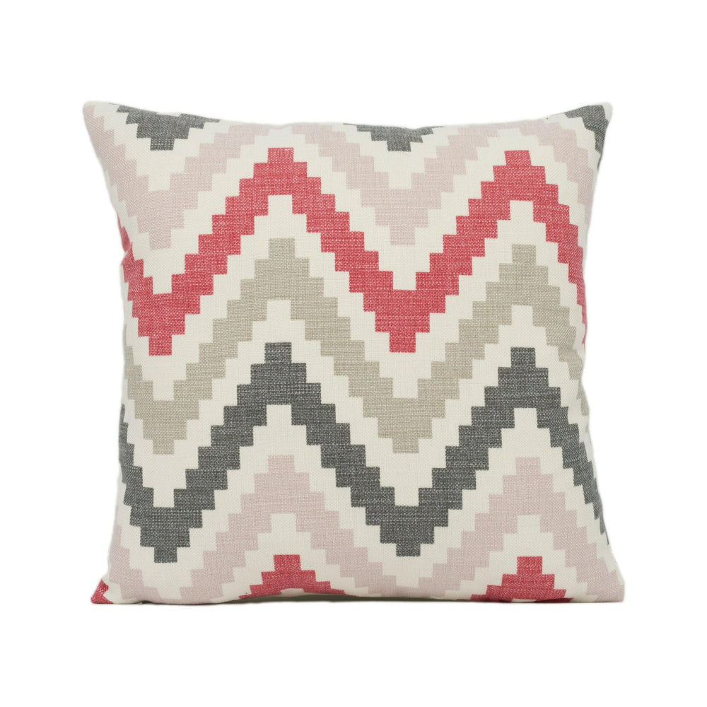 Romo - Scala - Rose Quartz - Contemporary Chevron Stripe Designer Cushion Cover - Handmade Throw Pillow - Luxury Home Décor.