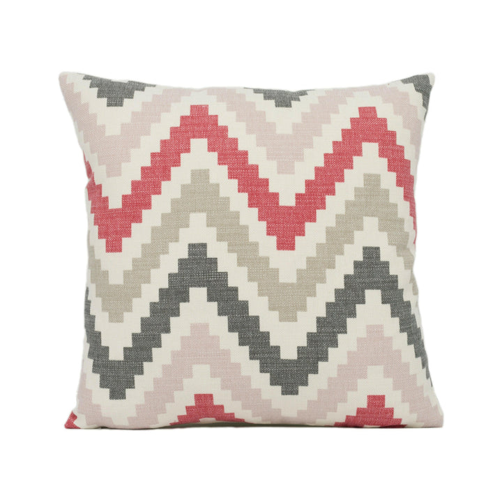 Romo - Scala - Rose Quartz - Contemporary Chevron Stripe Designer Cushion Cover - Handmade Throw Pillow - Luxury Home Décor.