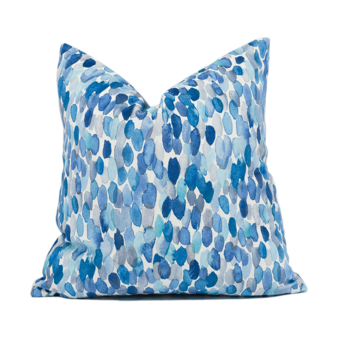 Romo - Orrin - Cobalt - Bright Contemporary Painterly Cushion Cover - Handmade Throw Pillow - Designer Home Décor.