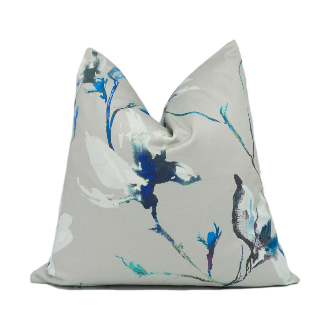 Romo - Saphira - Topaz - Delicate Vibrant Floral Magnolia Designer Cushion Cover - Handmade Throw Pillow - Luxury Home Décor.