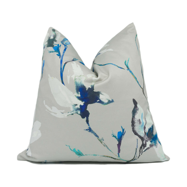 Romo - Saphira - Topaz - Delicate Vibrant Floral Magnolia Designer Cushion Cover - Handmade Throw Pillow - Luxury Home Décor.