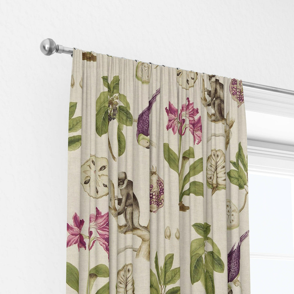 Sanderson capuchins boysenberry curtains made to measure drapes designer home decor.