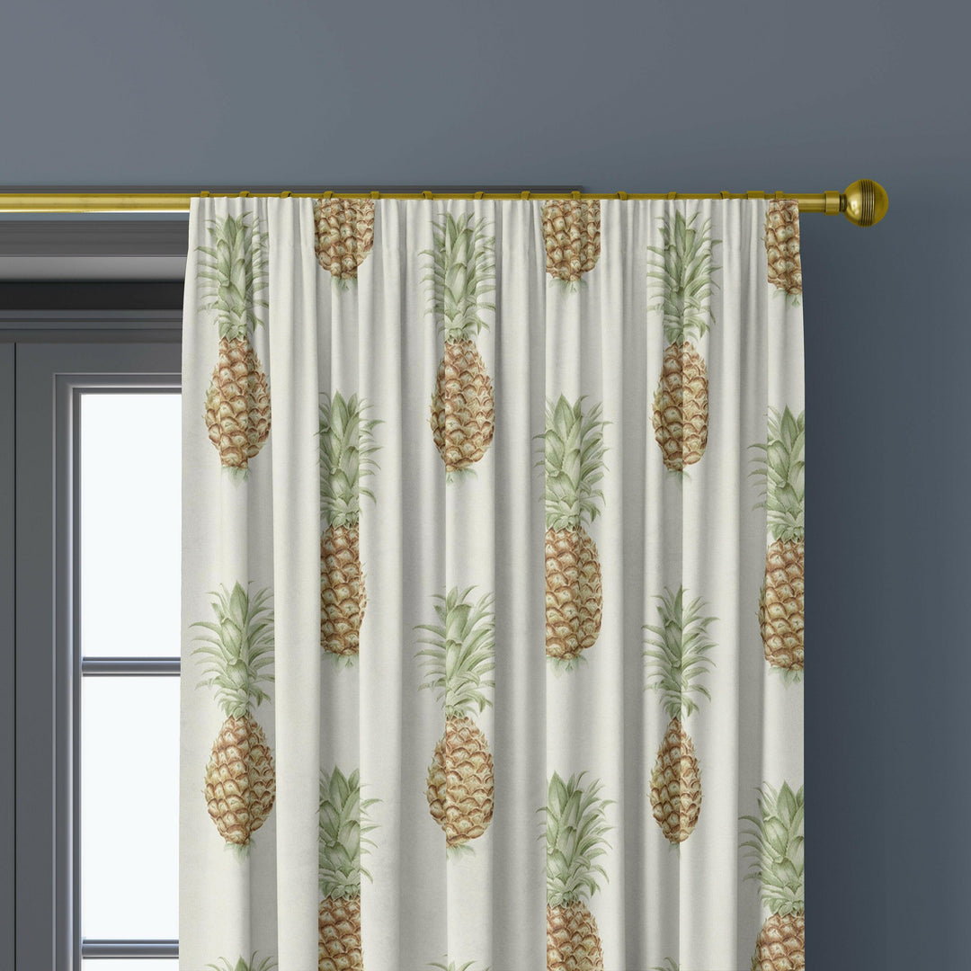 Sanderson - pineapple royale - artichoke / amber - curtains made to measure drapes designer home decor.