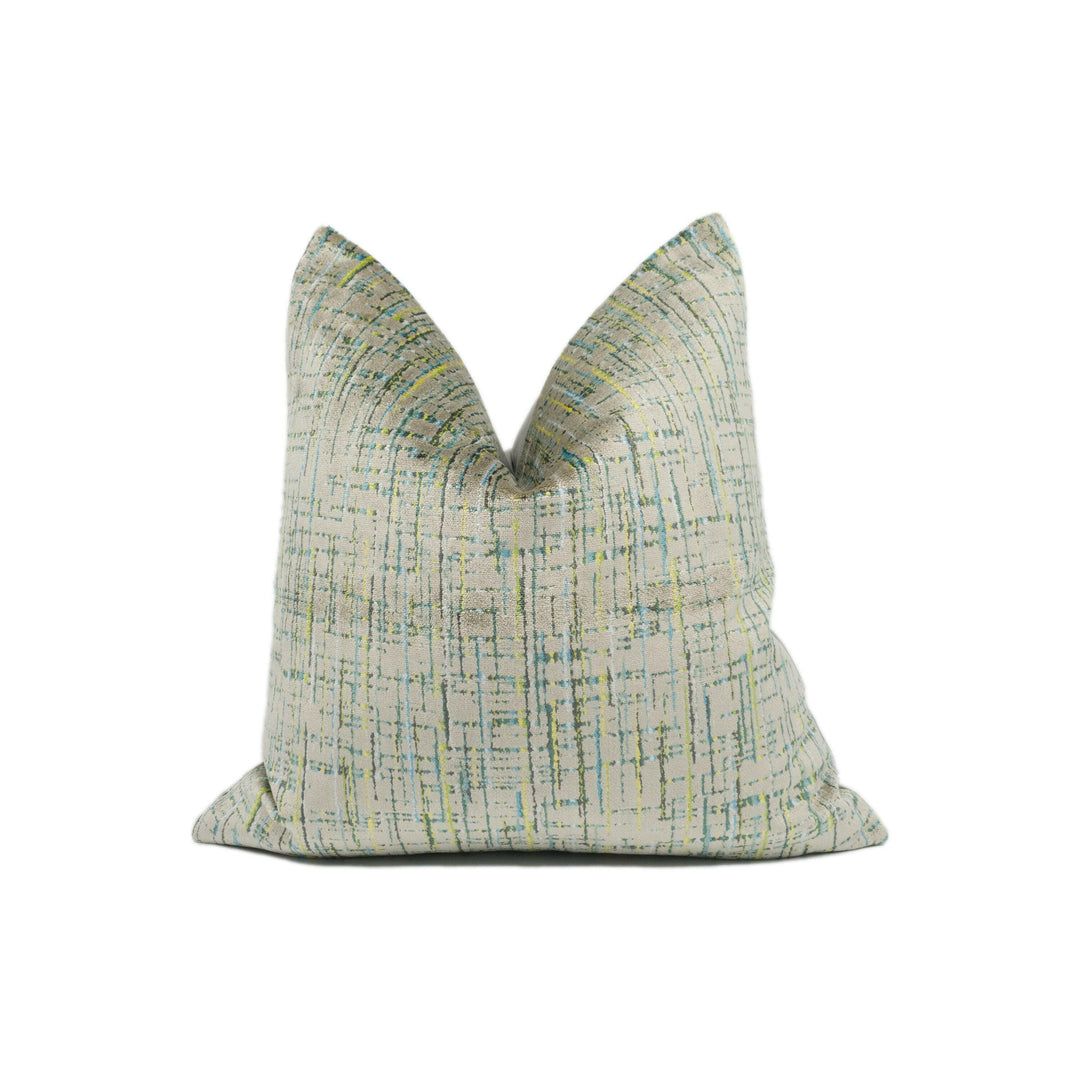 Romo - Santo - Jade - Luxurious Soft Plush Textural Pattern Velvet Cushion Cover - Handmade Throw Pillow - Designer Home Décor.