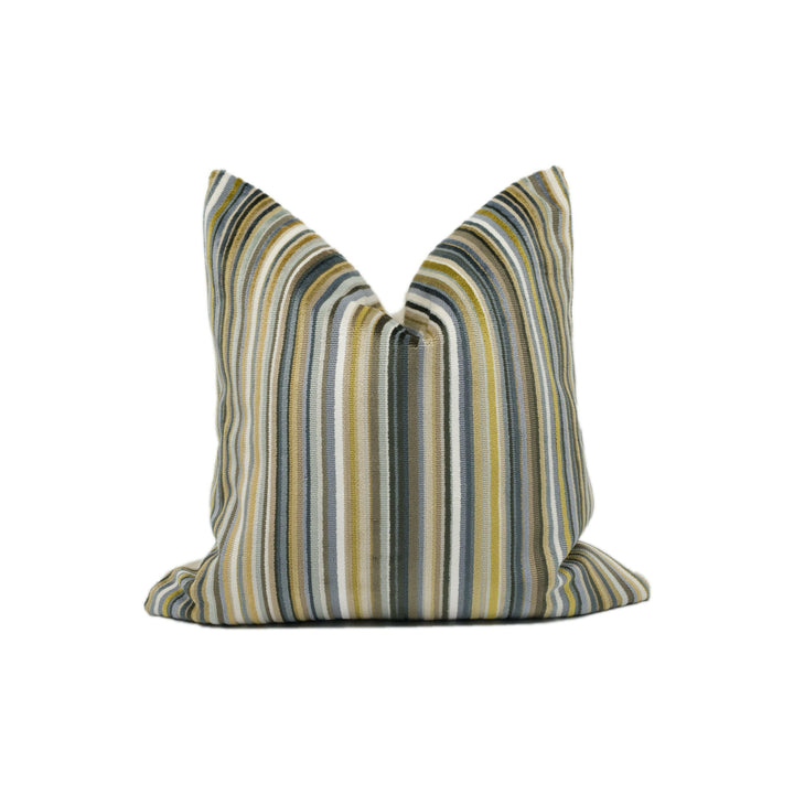 Romo - Parada Peony - Cumin - Chic Striped Velvet Cushion Cover - Handmade Throw Pillow - Designer Home Décor.