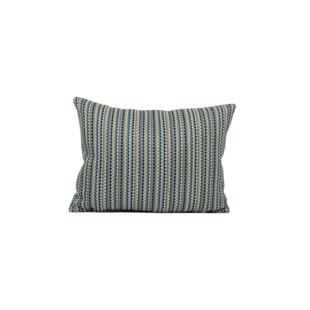 Romo - Ditton - Buxton Blue - Playful Striped Weave Designer Cushion Cover - Handmade Throw Pillow - Luxury Home Décor.