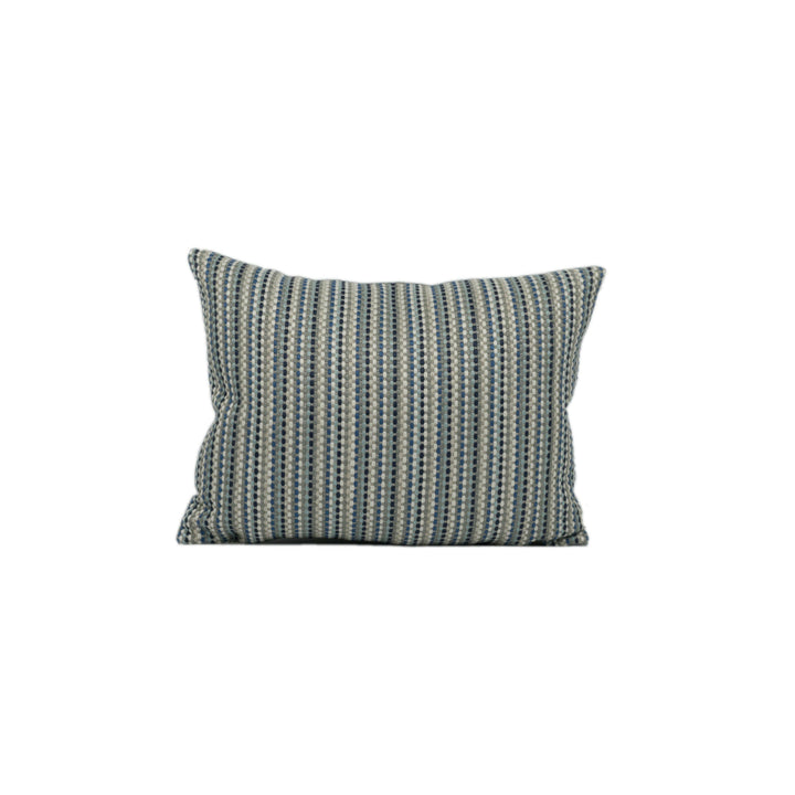 Romo - Ditton - Buxton Blue - Playful Striped Weave Designer Cushion Cover - Handmade Throw Pillow - Luxury Home Décor.