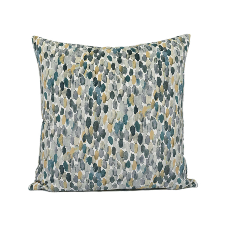 Romo - Orrin - Eucalyptus - Contemporary Grey Painterly Velvet Cushion Cover - Handmade Throw Pillow - Designer Home Décor.