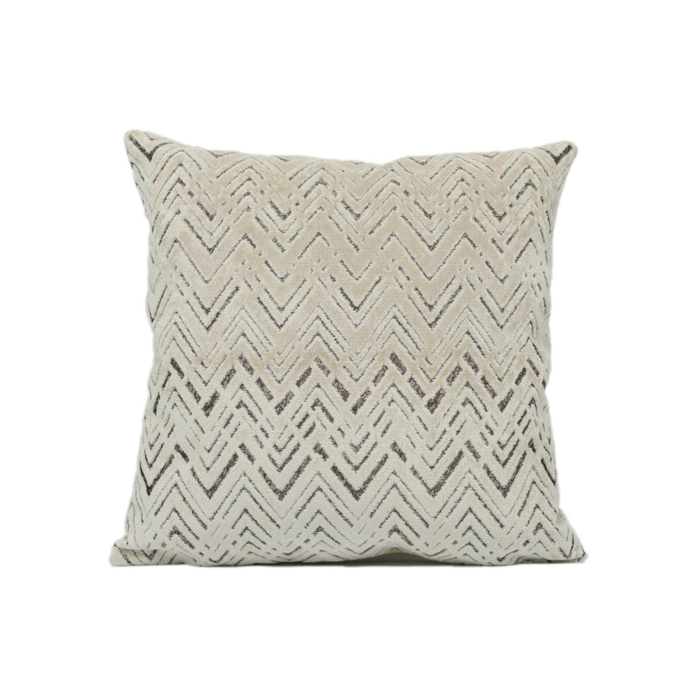 Romo - Black Edition - Zola Jacquard Velvet - Silver Birch - Luxurious Chevron Cushion Cover - Handmade Throw Pillow - Designer Home Décor.