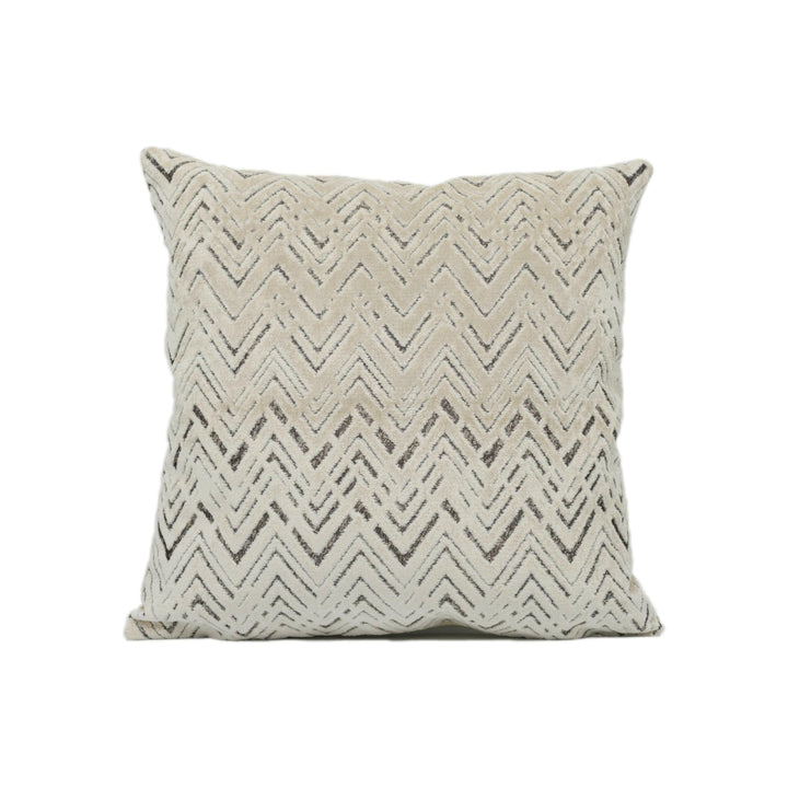 Romo - Black Edition - Zola Jacquard Velvet - Silver Birch - Luxurious Chevron Cushion Cover - Handmade Throw Pillow - Designer Home Décor.