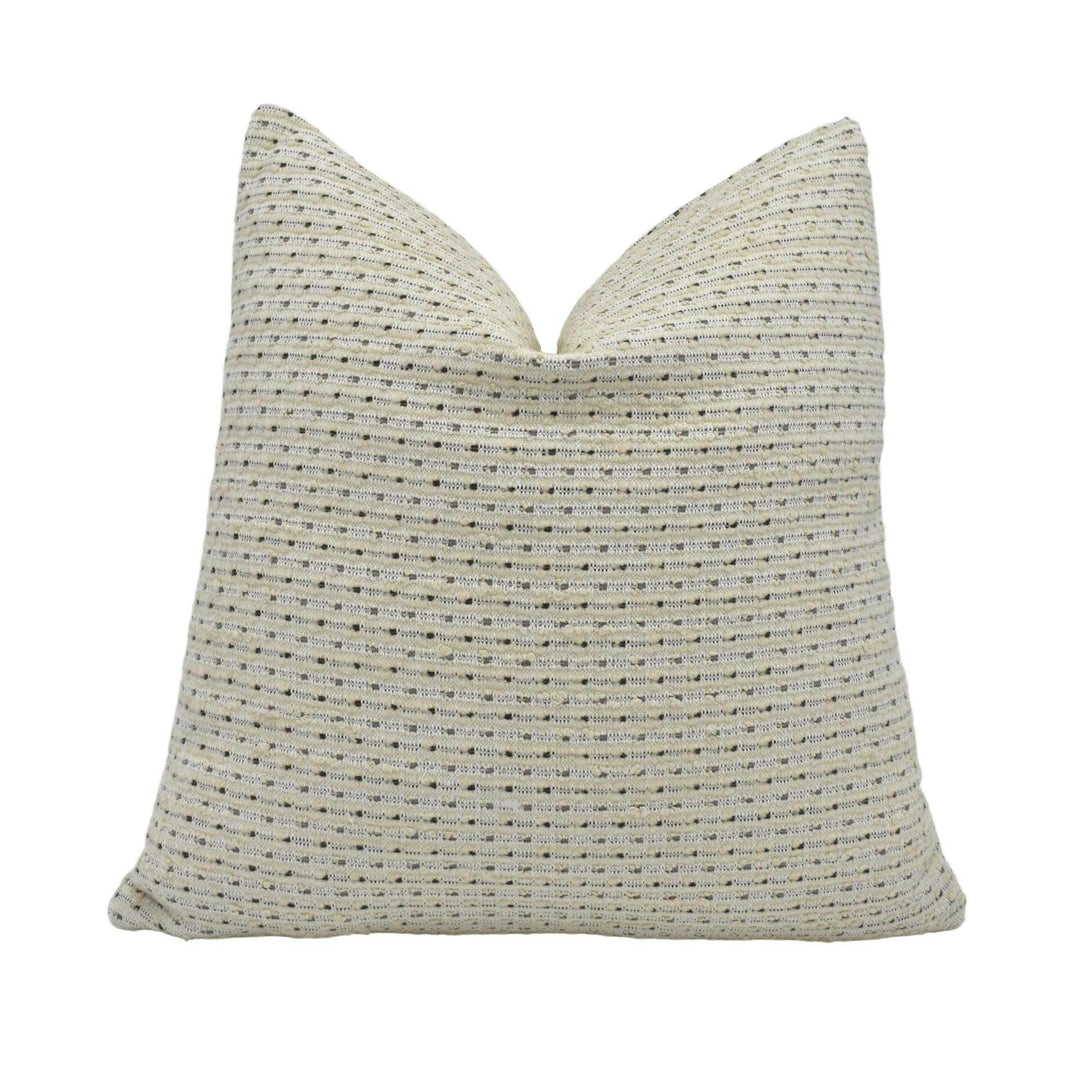 Harlequin - Aelius - Mineral / Ivory - Luxury Sustainable Speckled Weave Cushion Cover - Cream Grey Thick Woven Outdoor Garden Pillow.