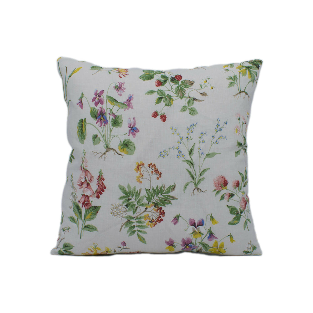 Schumacher - Floreana - Berry - Sweet English Wildflower Granny Chic - Designer Cushion Cover - Handmade Throw Pillow - Luxury Home Decor.