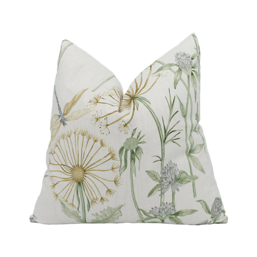 Sanderson - Wild Angelica - Silver / Spring Leaf - Stunning Hand Made Cushion Cover Designer Home Décor Throw Pillow.
