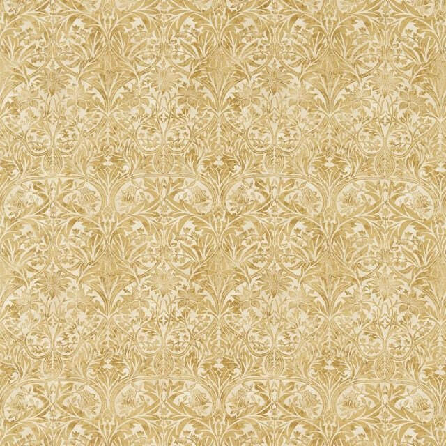 William Morris - Bluebell - Gold Vellum - Professionally Made Roman Blind Made to Measure.